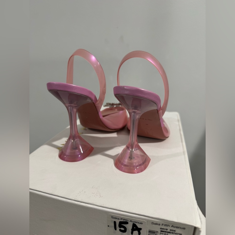 $1105 AMINA MUADDI
Begum sling crystal embellished pink pvc pumps size 36 - Picture 12 of 15